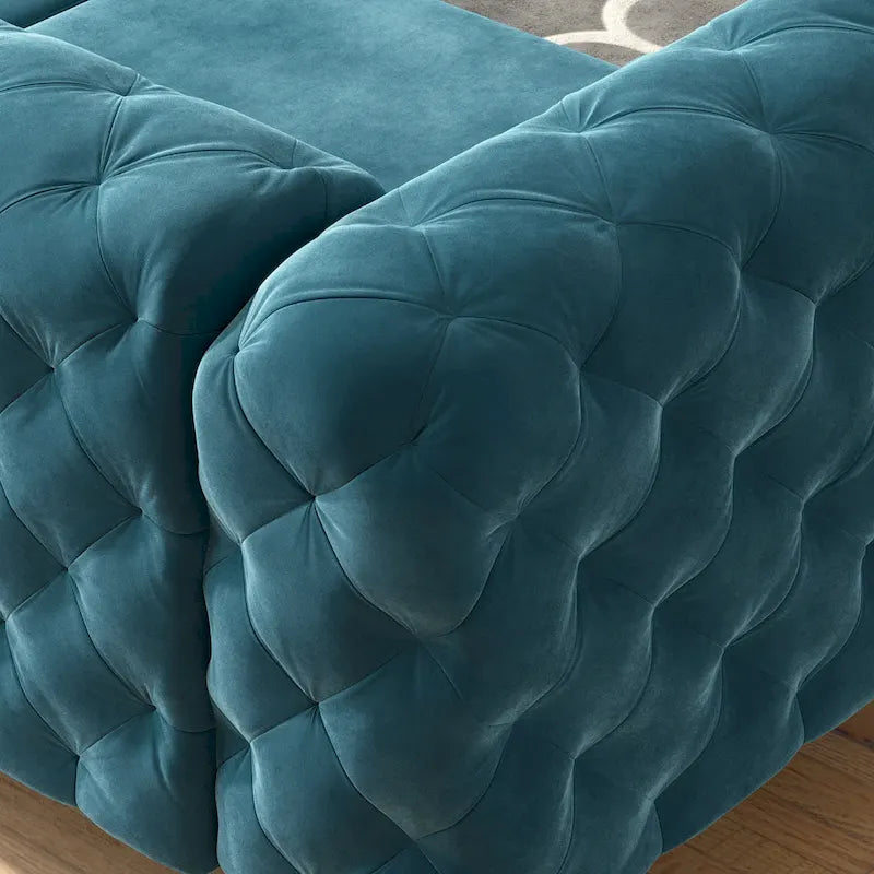 Corvus Aosta Tufted Velvet Chesterfield Sofa