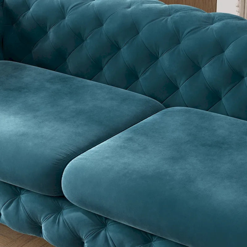 Corvus Aosta Tufted Velvet Chesterfield Sofa