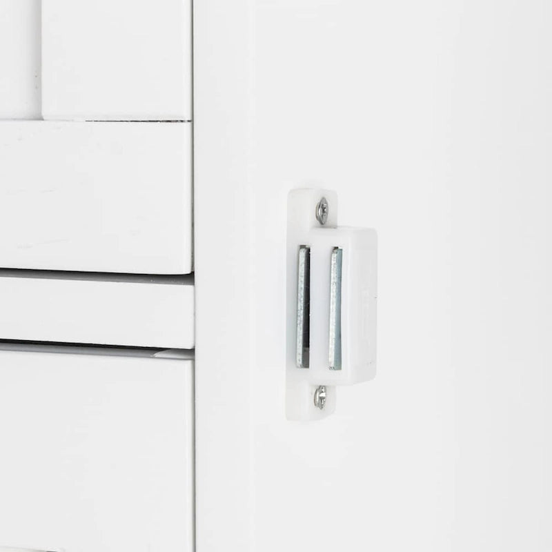 Single Door Bathroom Storage Cabinet with 4 Drawers White