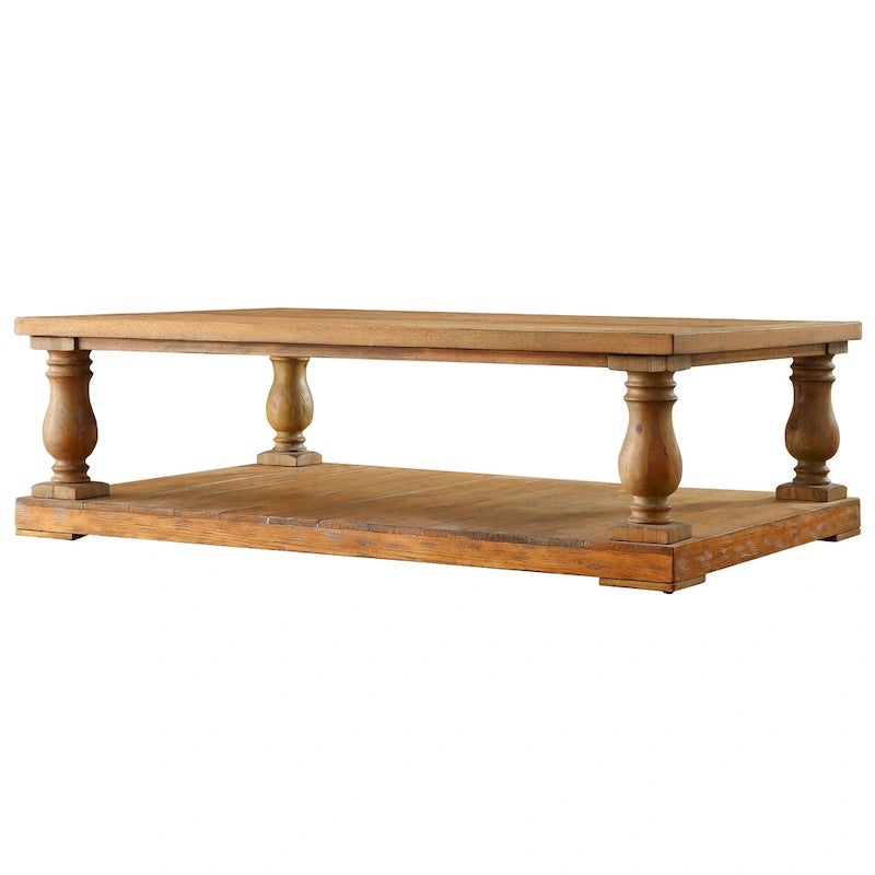 Edmaire Rustic Baluster 60-inch Coffee Table by iNSPIRE Q Artisan