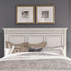 The Gray Barn Abbey Park Weathered Brown & Antique White King Panel Headboard