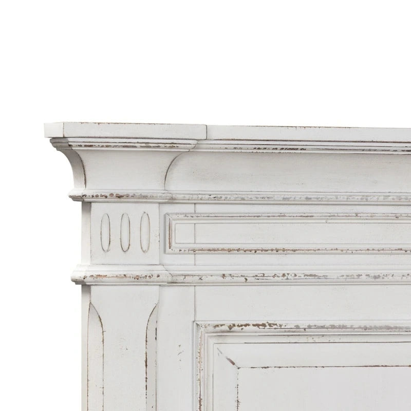 The Gray Barn Abbey Park Weathered Brown & Antique White King Panel Headboard