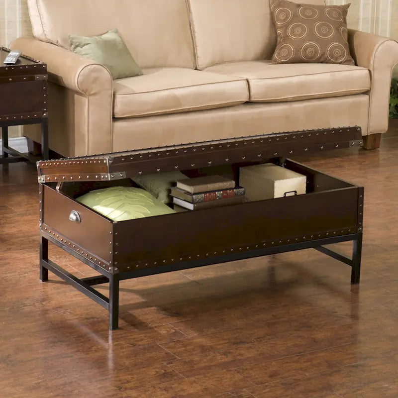 SEI Furniture Azul Espresso Storage Coffee Table