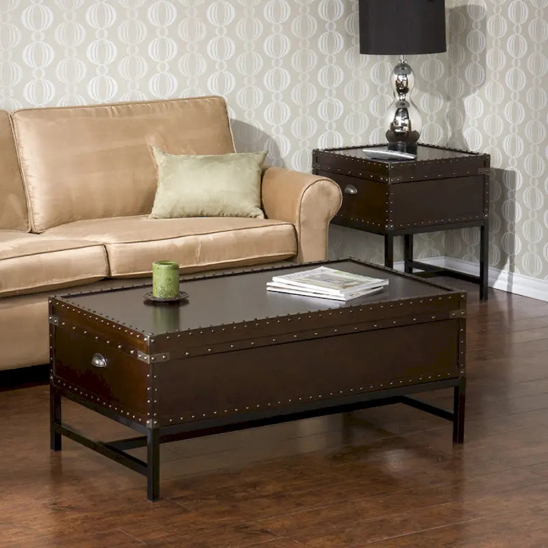 SEI Furniture Azul Espresso Storage Coffee Table