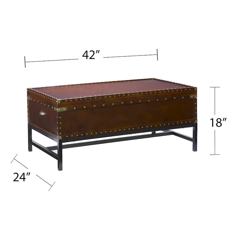 SEI Furniture Azul Espresso Storage Coffee Table