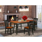 East West Furniture Kitchen Table Set Consist of a Rectangle Dining Table with Butterfly Leaf and Dining Chairs (Pieces Options)
