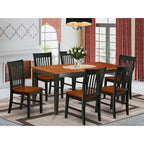 East West Furniture Kitchen Table Set Consist of a Rectangle Dining Table with Butterfly Leaf and Dining Chairs (Pieces Options)