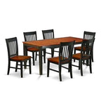 East West Furniture Kitchen Table Set Consist of a Rectangle Dining Table with Butterfly Leaf and Dining Chairs (Pieces Options)