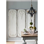 A&B Home Distressed White Wood Base Dining Table
