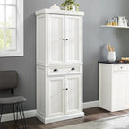 Crosley Seaside Distressed White Kitchen Pantry