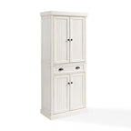 Crosley Seaside Distressed White Kitchen Pantry
