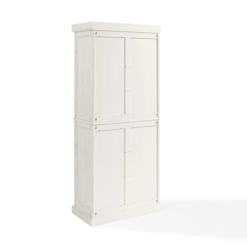 Crosley Seaside Distressed White Kitchen Pantry