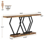 70.9 Inch Long Sofa Console Table for Entryway,Modern Hallway Accent Tables with Stylish Metal Legs