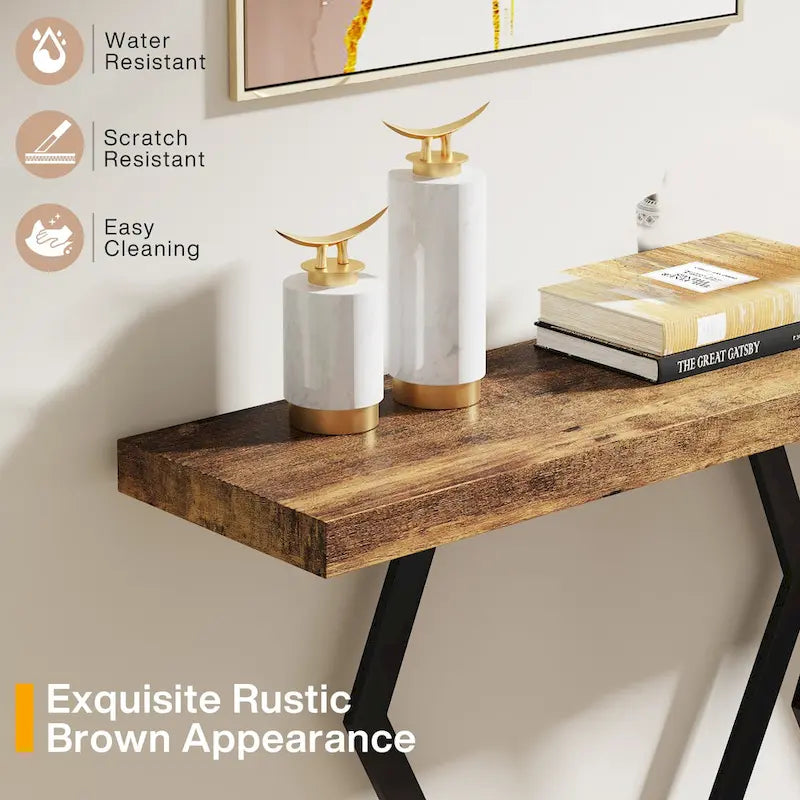 70.9 Inch Long Sofa Console Table for Entryway,Modern Hallway Accent Tables with Stylish Metal Legs