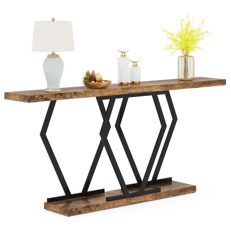 70.9 Inch Long Sofa Console Table for Entryway,Modern Hallway Accent Tables with Stylish Metal Legs