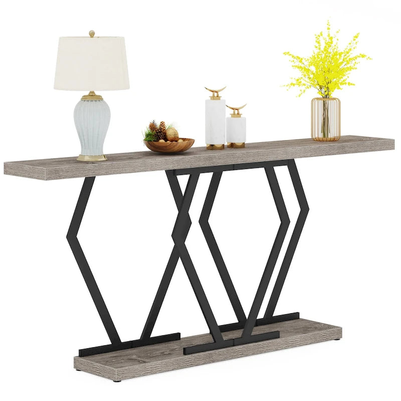 70.9 Inch Long Sofa Console Table for Entryway,Modern Hallway Accent Tables with Stylish Metal Legs