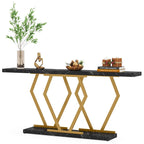 70.9 Inch Long Sofa Console Table for Entryway,Modern Hallway Accent Tables with Stylish Metal Legs