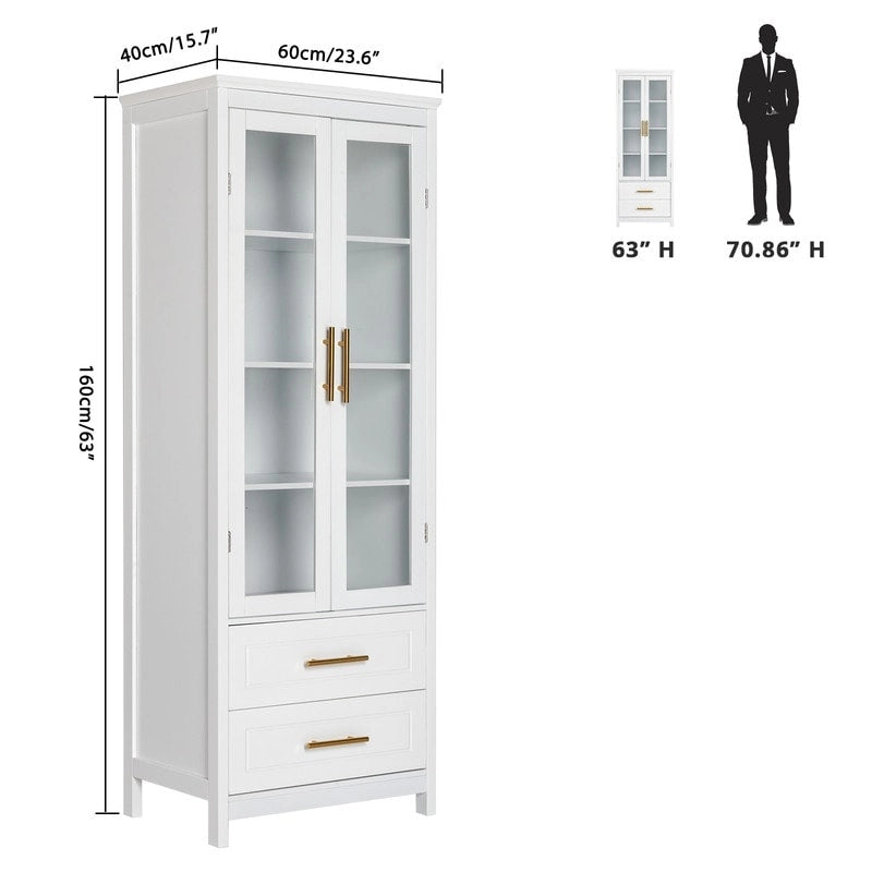 White MDF Bathroom Cabinet