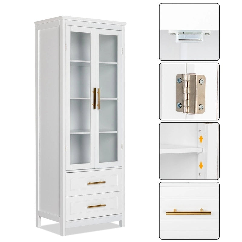 White MDF Bathroom Cabinet