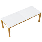 78.74 Inches Industrial Rectangular Dining Table with Heavy-Duty Metal Legs (Only Table)