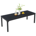 78.74 Inches Industrial Rectangular Dining Table with Heavy-Duty Metal Legs (Only Table)