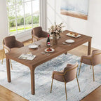 78.74 Inches Industrial Rectangular Dining Table with Heavy-Duty Metal Legs (Only Table)