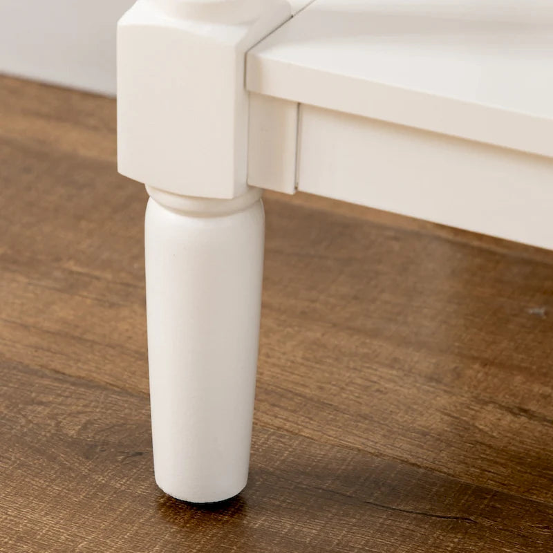 HOMCOM Console Table with Drawers, Vintage Entryway Table with 2 Drawers, Cabinets and Bottom Shelf, White