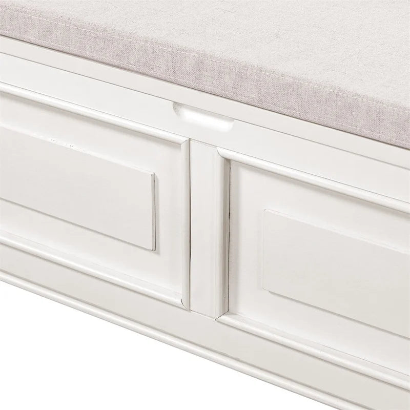 Merax 42 Rustic Style Solid wood Entryway Multifunctional Storage Bench