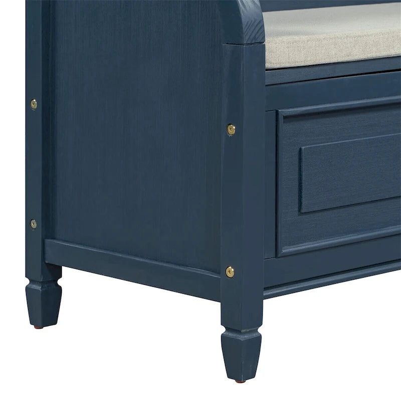 Merax 42 Rustic Style Solid wood Entryway Multifunctional Storage Bench