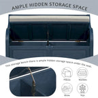 Merax 42 Rustic Style Solid wood Entryway Multifunctional Storage Bench