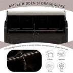 Merax 42 Rustic Style Solid wood Entryway Multifunctional Storage Bench