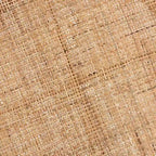 Bella Modern Bohemian Natural Brown Mahogany Wood and Natural Rattan 2-Tier End Table