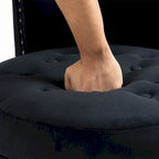 AVAWING High Back Throne Chair Velvet Armless Royal Accent Chair with Storage