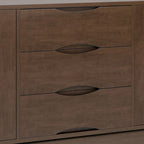 WYNDENHALL Pearson SOLID HARDWOOD 60 inch Wide Mid Century Design Sideboard Buffet in Walnut Brown - 17d x 60w x 30h