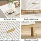 Night Stands Bedside Table with Drawers, Modern Wood Grain Nightstand for Bedrooms