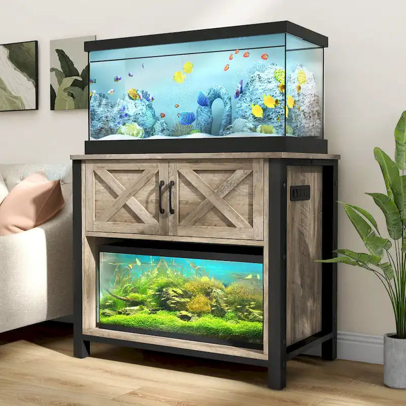 Moasis 40-50 Gallon Aquarium Stand Cabinet Fish Tank Stand with Power Outlets