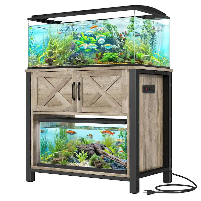 Moasis 40-50 Gallon Aquarium Stand Cabinet Fish Tank Stand with Power Outlets