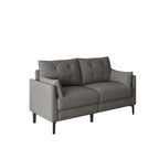 57.5 cotton-linen light grey double sofa Metal feet Plastic feet Thick cushion with two armrests