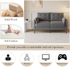 57.5 cotton-linen light grey double sofa Metal feet Plastic feet Thick cushion with two armrests