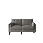 57.5 cotton-linen light grey double sofa Metal feet Plastic feet Thick cushion with two armrests