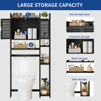 Moasis Bamboo Over-The-Toilet Cabinet with Shelf for Bathroom Storage