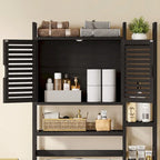 Moasis Bamboo Over-The-Toilet Cabinet with Shelf for Bathroom Storage