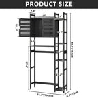 Moasis Bamboo Over-The-Toilet Cabinet with Shelf for Bathroom Storage