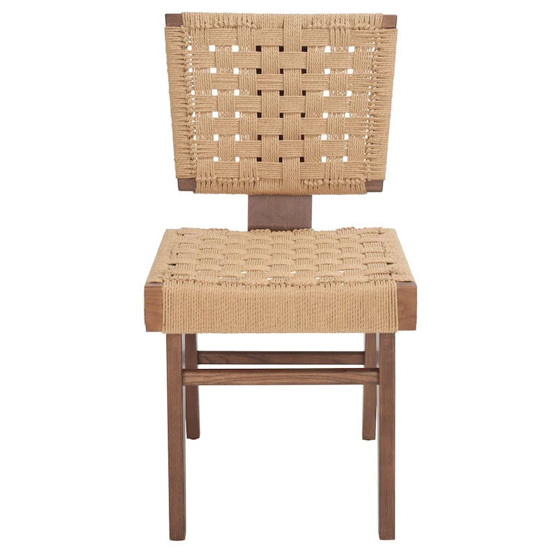 SAFAVIEH Couture Justice Woven Dining Chair (Set of 2) - 19 In. W x 24 In. D x 35 In. H - 19Wx24Dx35H