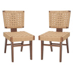SAFAVIEH Couture Justice Woven Dining Chair (Set of 2) - 19 In. W x 24 In. D x 35 In. H - 19Wx24Dx35H