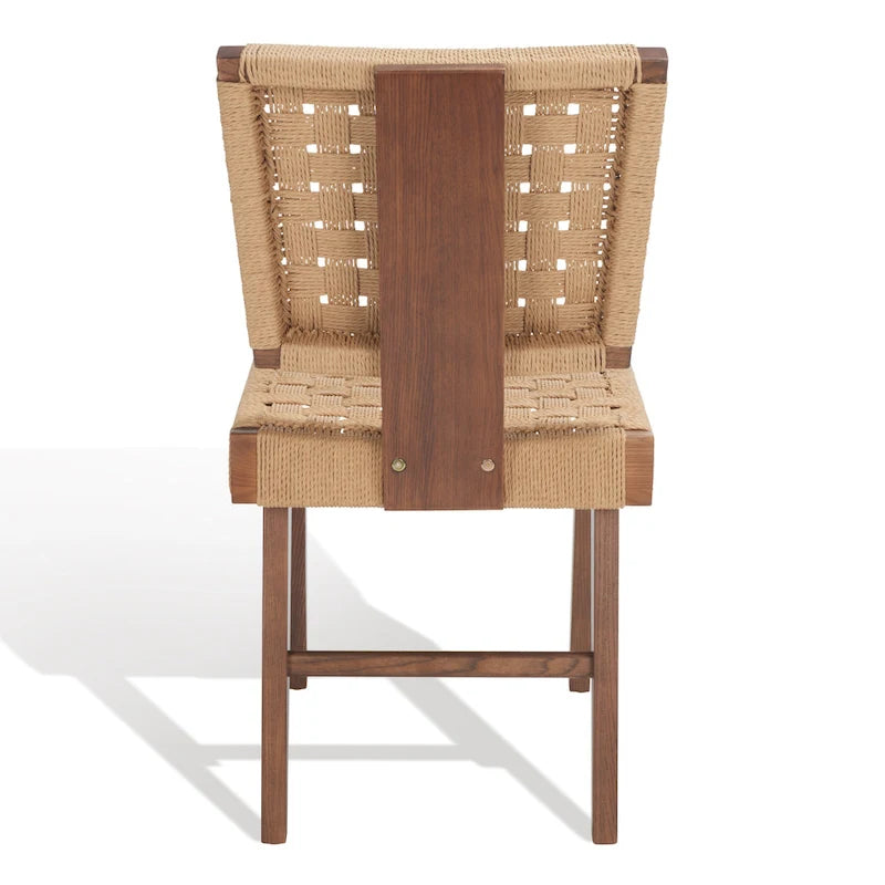 SAFAVIEH Couture Justice Woven Dining Chair (Set of 2) - 19 In. W x 24 In. D x 35 In. H - 19Wx24Dx35H