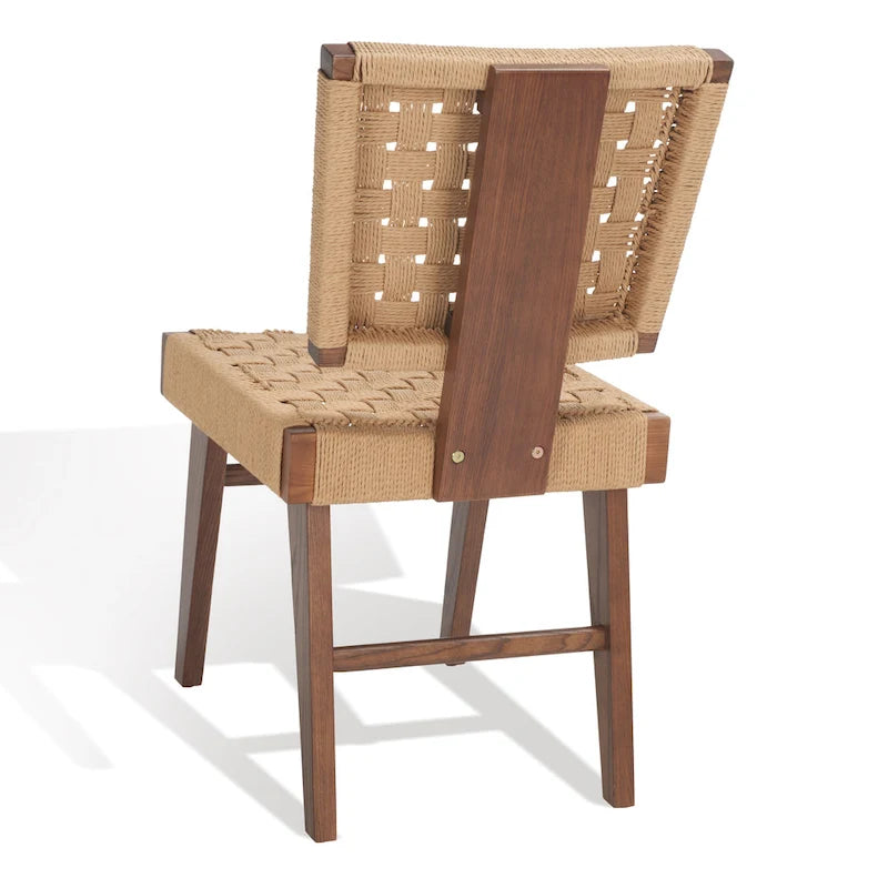 SAFAVIEH Couture Justice Woven Dining Chair (Set of 2) - 19 In. W x 24 In. D x 35 In. H - 19Wx24Dx35H