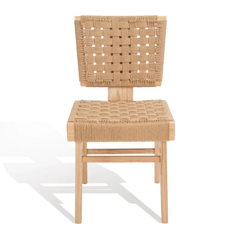 SAFAVIEH Couture Justice Woven Dining Chair (Set of 2) - 19 In. W x 24 In. D x 35 In. H - 19Wx24Dx35H
