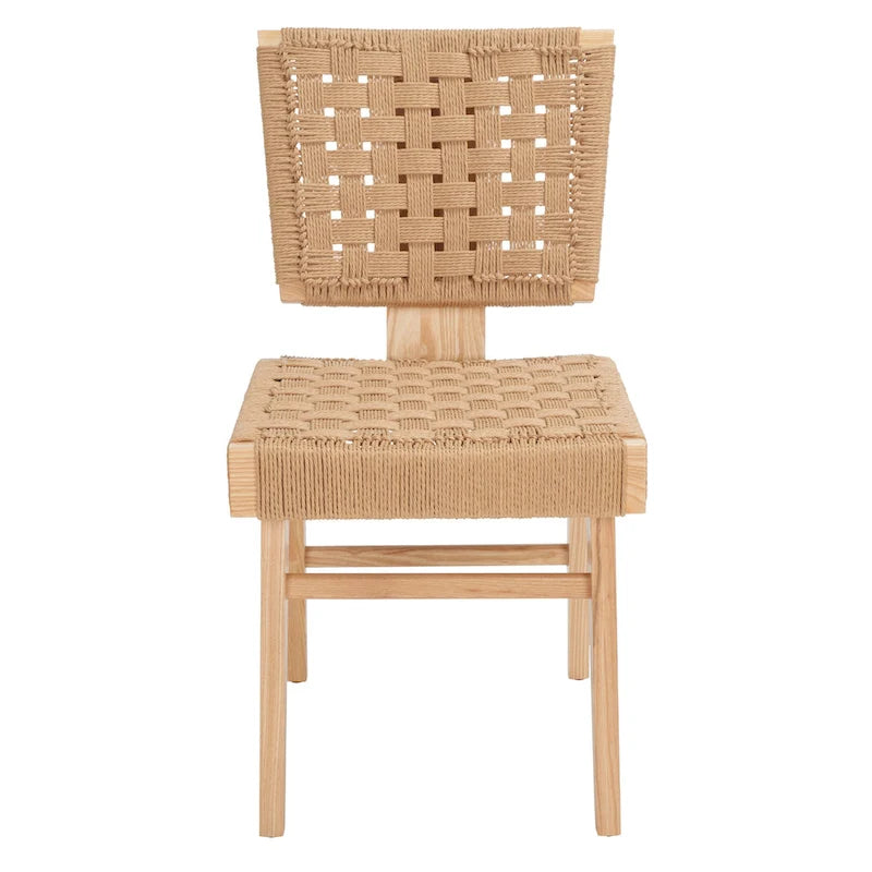 SAFAVIEH Couture Justice Woven Dining Chair (Set of 2) - 19 In. W x 24 In. D x 35 In. H - 19Wx24Dx35H