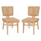SAFAVIEH Couture Justice Woven Dining Chair (Set of 2) - 19 In. W x 24 In. D x 35 In. H - 19Wx24Dx35H